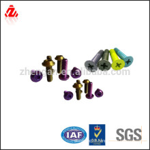 different type anodized color bolt